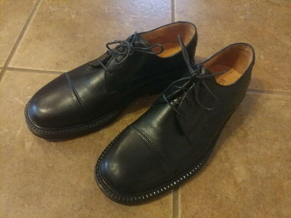 NEW Mens Bostonian Classics 29063 First Flex Cap Toe Dress Shoes Black Size 9 M